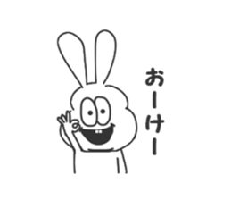 Thick rabbit5 sticker #3933989