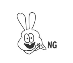 Thick rabbit5 sticker #3933995