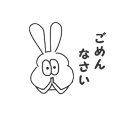 Thick rabbit5 sticker #3934001