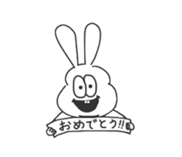 Thick rabbit5 sticker #3934006