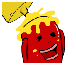 hot dog sausage mouth brother sticker #3934254