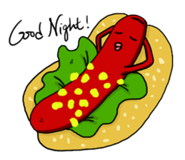 hot dog sausage mouth brother sticker #3934255