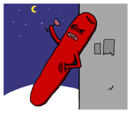 hot dog sausage mouth brother sticker #3934264