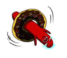 hot dog sausage mouth brother sticker #3934268