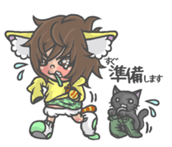 Cat person story. daily a conversation sticker #3934330