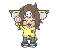 Cat person story. daily a conversation sticker #3934339