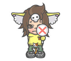 Cat person story. daily a conversation sticker #3934340