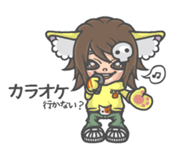 Cat person story. daily a conversation sticker #3934341