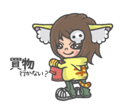 Cat person story. daily a conversation sticker #3934342