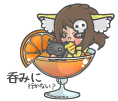 Cat person story. daily a conversation sticker #3934344