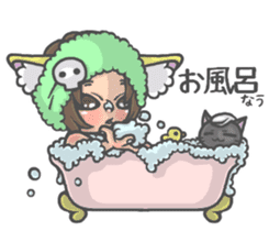 Cat person story. daily a conversation sticker #3934355