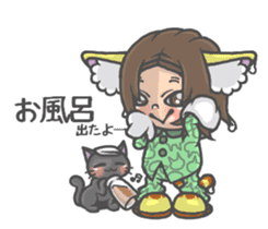 Cat person story. daily a conversation sticker #3934356