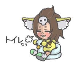 Cat person story. daily a conversation sticker #3934357