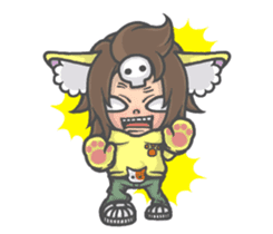 Cat person story. daily a conversation sticker #3934366