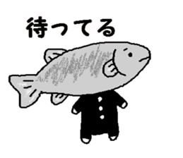 Handwritten river fish sticker #3934493
