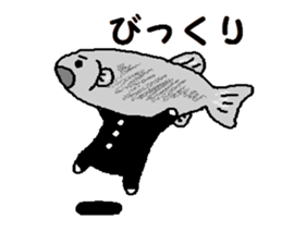 Handwritten river fish sticker #3934500