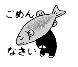 Handwritten river fish sticker #3934503