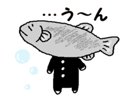 Handwritten river fish sticker #3934508