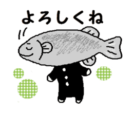 Handwritten river fish sticker #3934513