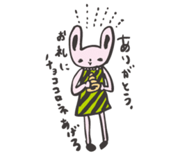 Choco cornet Rabbit sticker #3935732