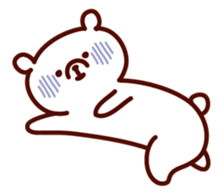 Simple white bear 5 sticker #3936906