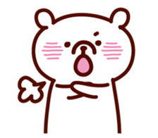 Simple white bear 5 sticker #3936913
