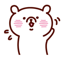 Simple white bear 5 sticker #3936917