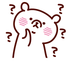 Simple white bear 5 sticker #3936918