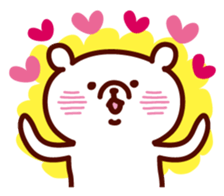 Simple white bear 5 sticker #3936923