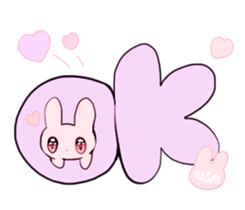 rabbits and girls / pink sticker #3938299