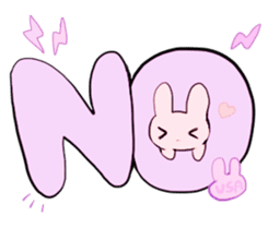 rabbits and girls / pink sticker #3938300