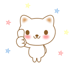 The polite and courteous white cat sticker #3938631