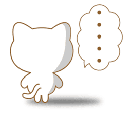 The polite and courteous white cat sticker #3938641