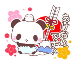 events with baby rabbit and panda sticker #3938807