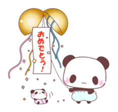 events with baby rabbit and panda sticker #3938812