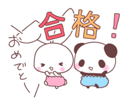 events with baby rabbit and panda sticker #3938815
