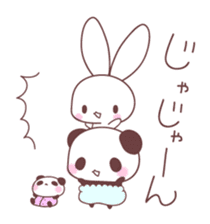 events with baby rabbit and panda sticker #3938824