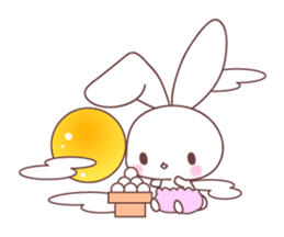 events with baby rabbit and panda sticker #3938834