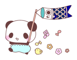events with baby rabbit and panda sticker #3938835