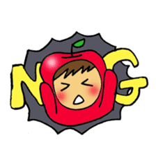 Apple boy's happy time sticker #3939328