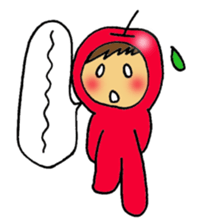 Apple boy's happy time sticker #3939331