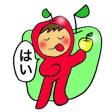 Apple boy's happy time sticker #3939340
