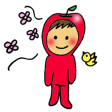 Apple boy's happy time sticker #3939345