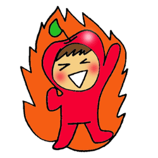 Apple boy's happy time sticker #3939349