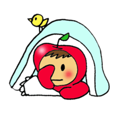 Apple boy's happy time sticker #3939352