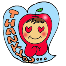 Apple boy's happy time sticker #3939355