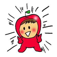 Apple boy's happy time sticker #3939360