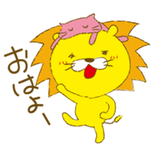 Lion with cats sticker #3939688