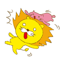 Lion with cats sticker #3939716