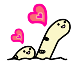 "kawaii" spotted garden eel sticker #3940008